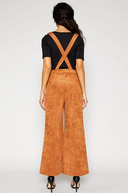 VEGAN SUEDE JUMPSUIT - CLASSY NERDY CHIC