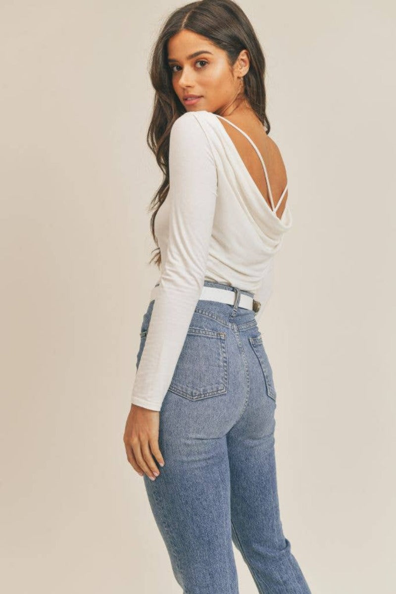 Billie Back Top: Oatmeal