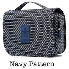 Navy Hangable Cosmetic Bag