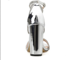 Silver Rhinestone Heels