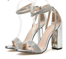 Silver Rhinestone Heels