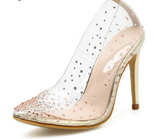 Transparent Rhinestone High Heels