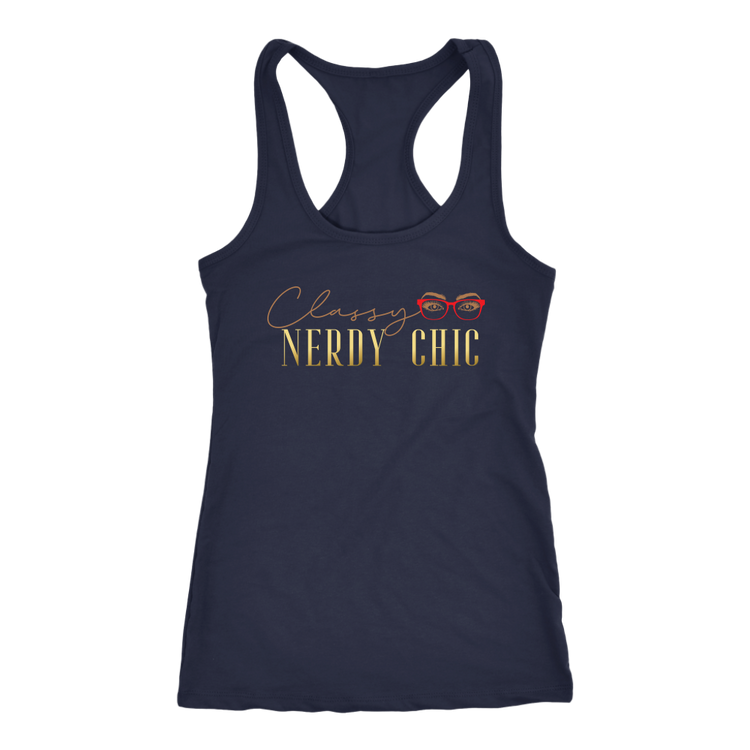 Classy Nerdy Chic Tank - CLASSY NERDY CHIC